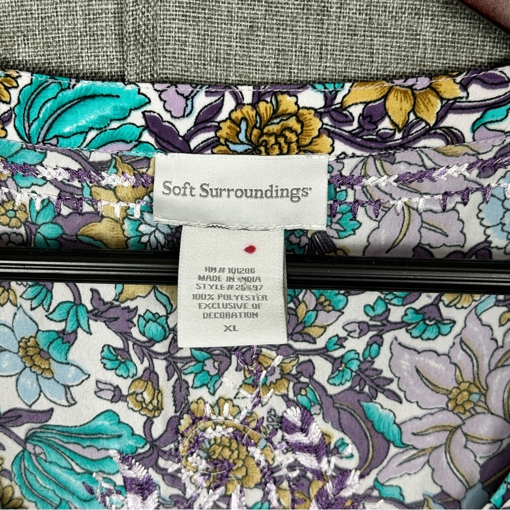 Soft Surroundings Multicolor Floral Swim Cover-Up - Picture 4 of 13